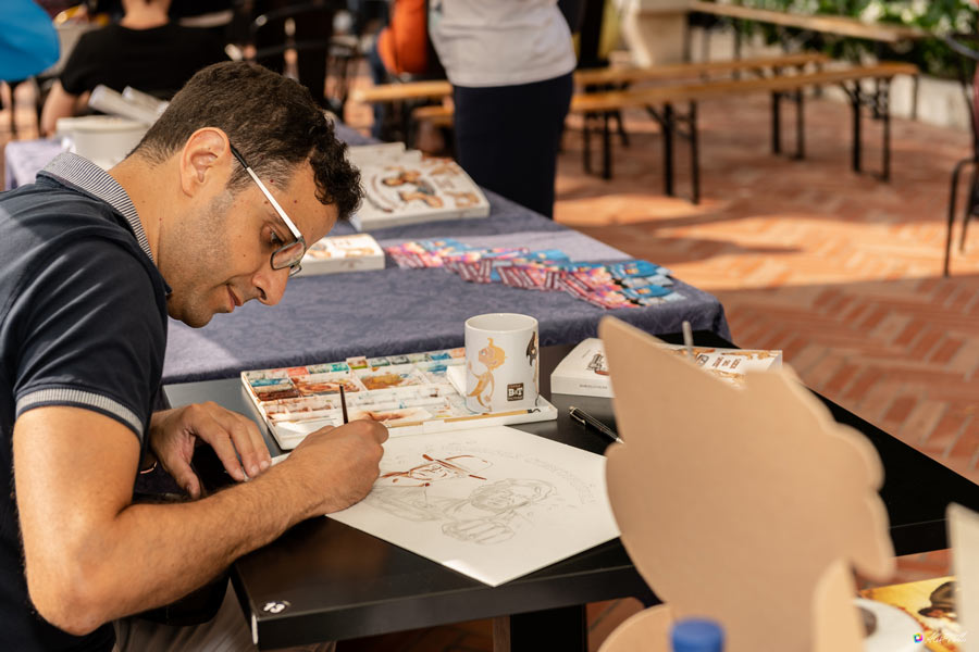 Alberto Baldisserotto in un momento di Disegno Live - Foto ©Alex Rollo