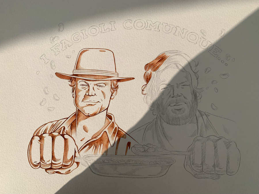 Disegno Live dedicato a Terence Hill e Bud Spencer
