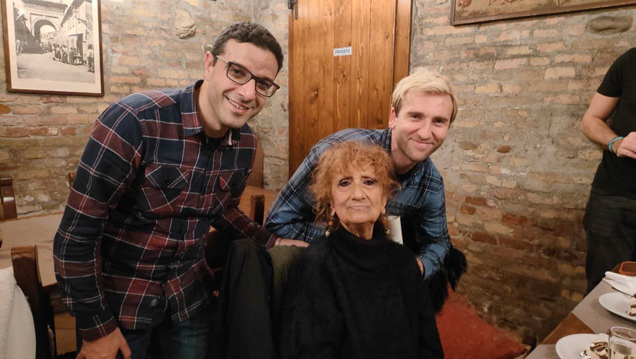 Anna Mazzamauro con Marcello Vicini e Alberto Baldisserotto