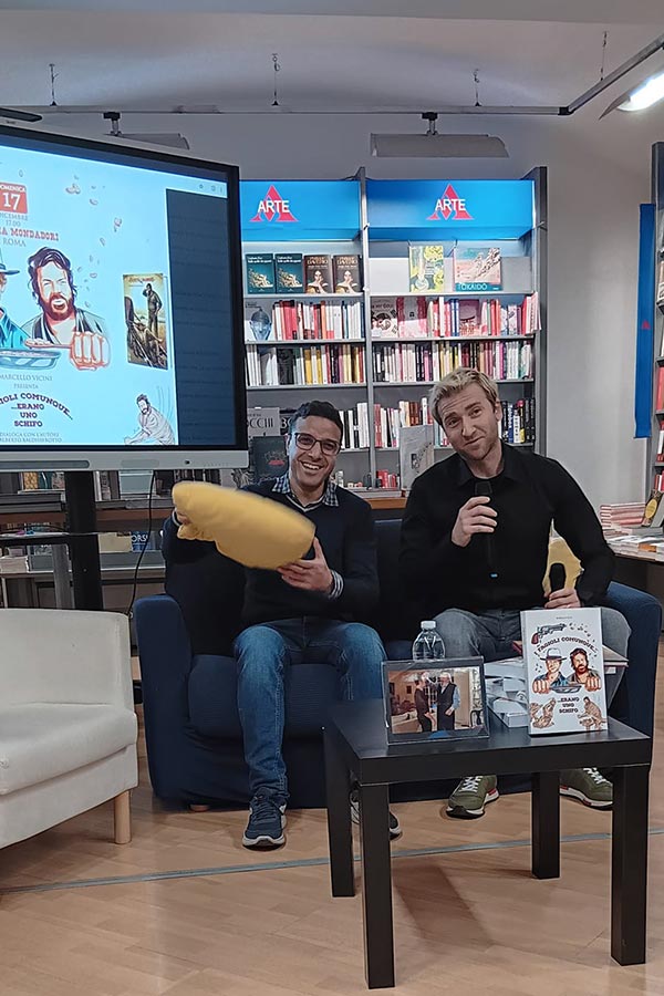 Marcello Vicini e Alberto Baldisserotto alla presentazione dei Libri presso Libreria Mondadori